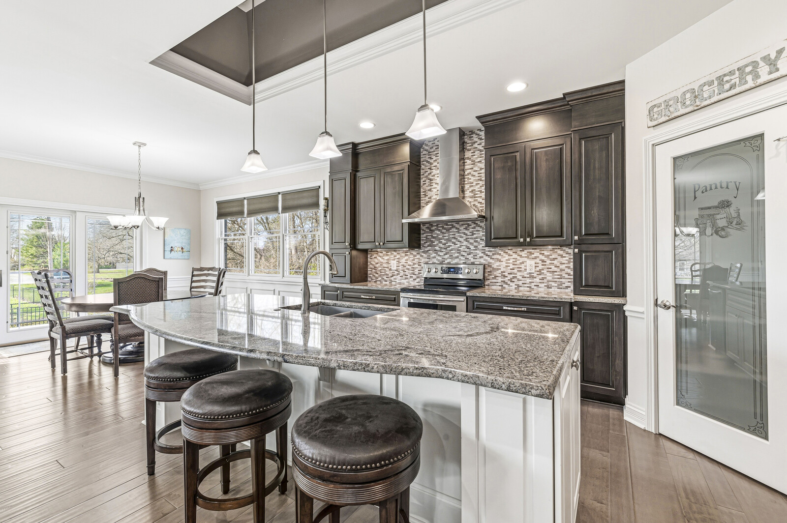 High end kitchen in a custom home in Plainfield , Indiana