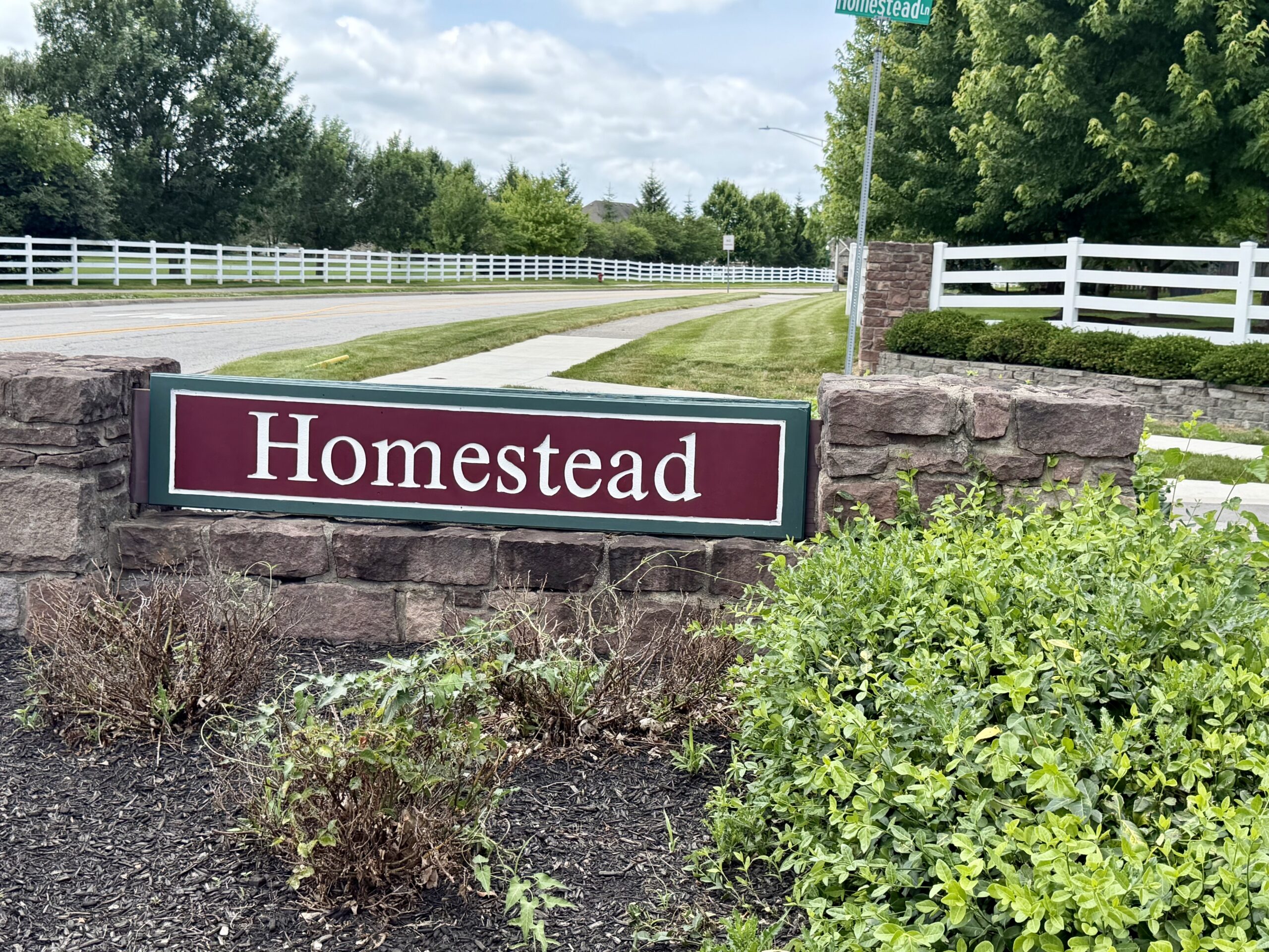 Homestead subdivision in Plainfield Indiana