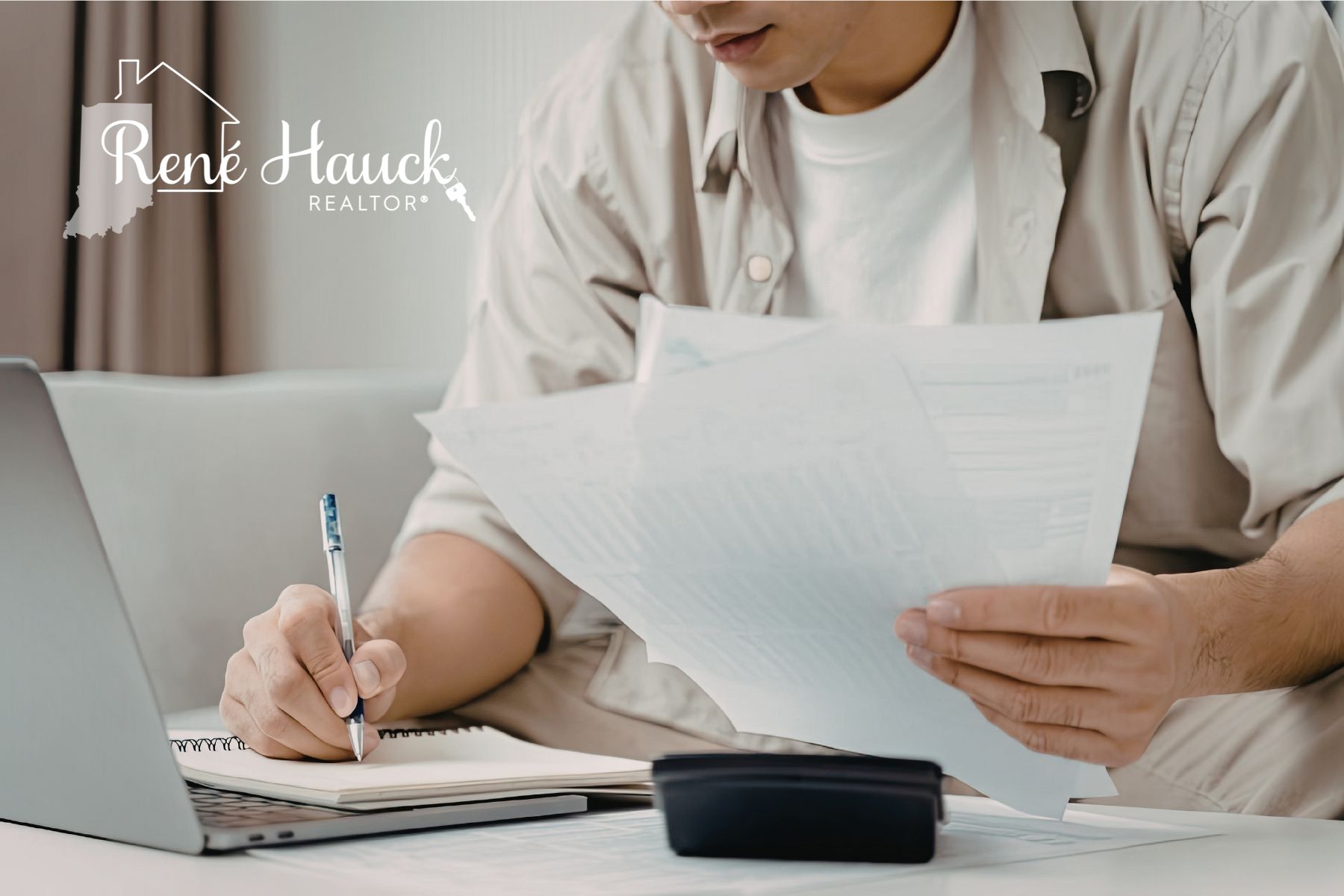 Indiana seller reviewing iBuyer offer documents while comparing options with a REALTOR®