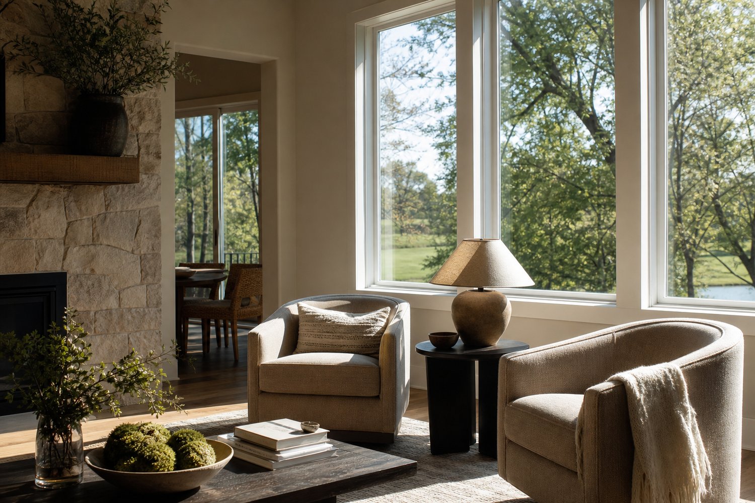 A sunlit room inside a home in Hendricks County & West Indianapolis — Downsizing in Hendricks County